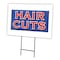 Signmission Hair Cuts Yard Sign & Stake outdoor plastic coroplast window, C-1824 Hair Cuts C-1824 Hair Cuts - alternate 1